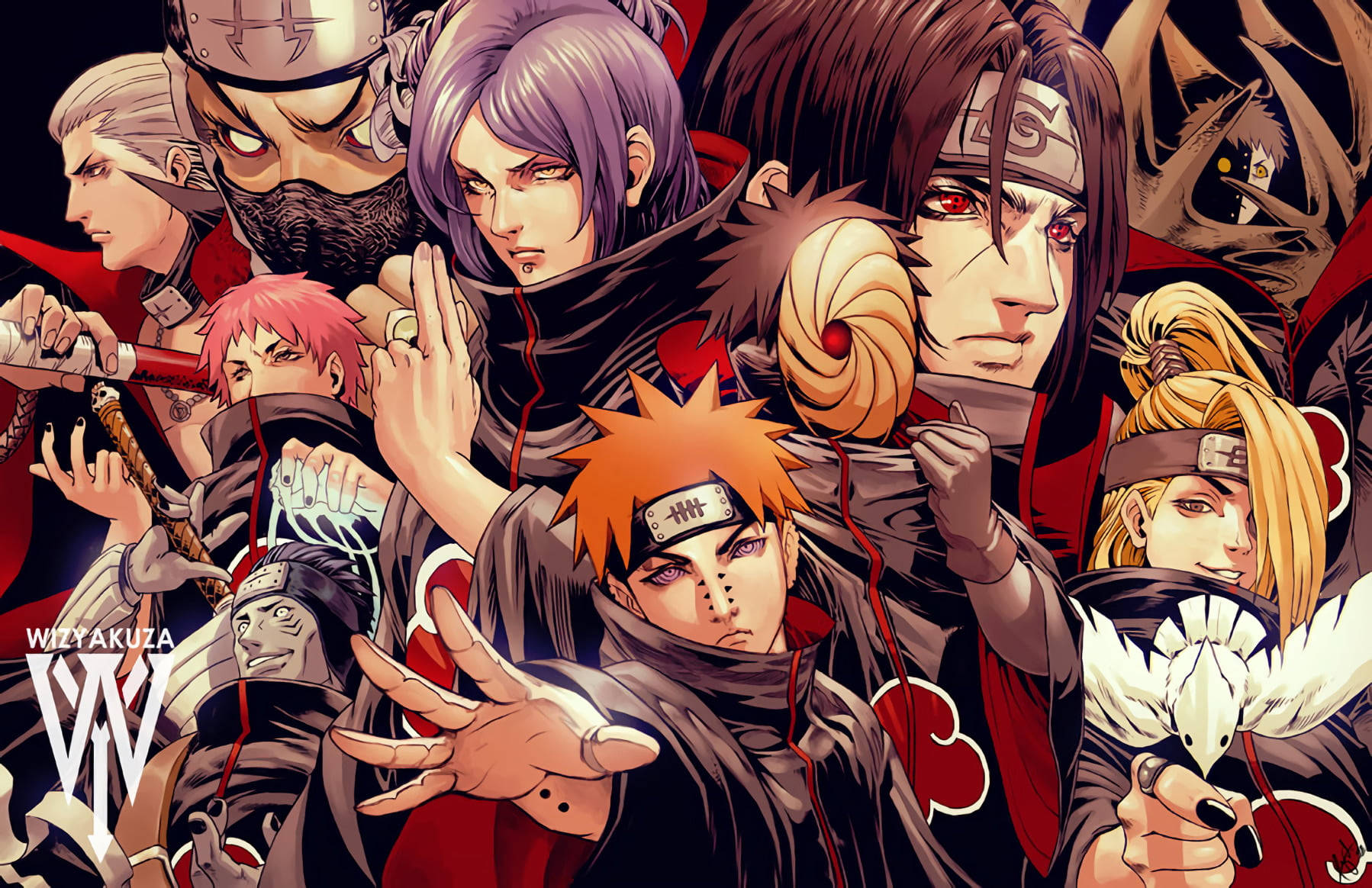 Fan Kuns Naruto Pain Shippuden Muurpapier