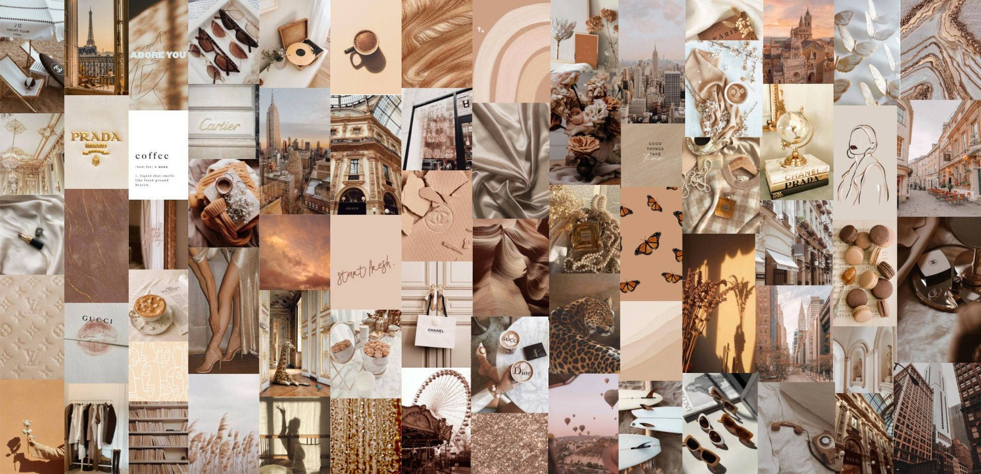 Fancy Beige Estetiese Skootrekenaar — Beige estetiese GIF Muurpapier