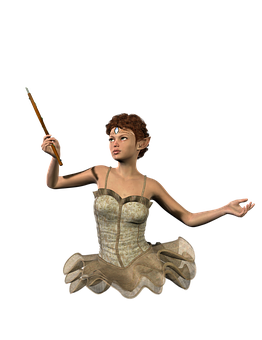 Fantasy-Pixie-Kunstenaar Muurpapier
