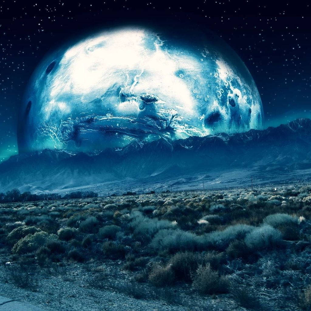 Fantasy Planeet Aarde iPad Mini Muurpapier