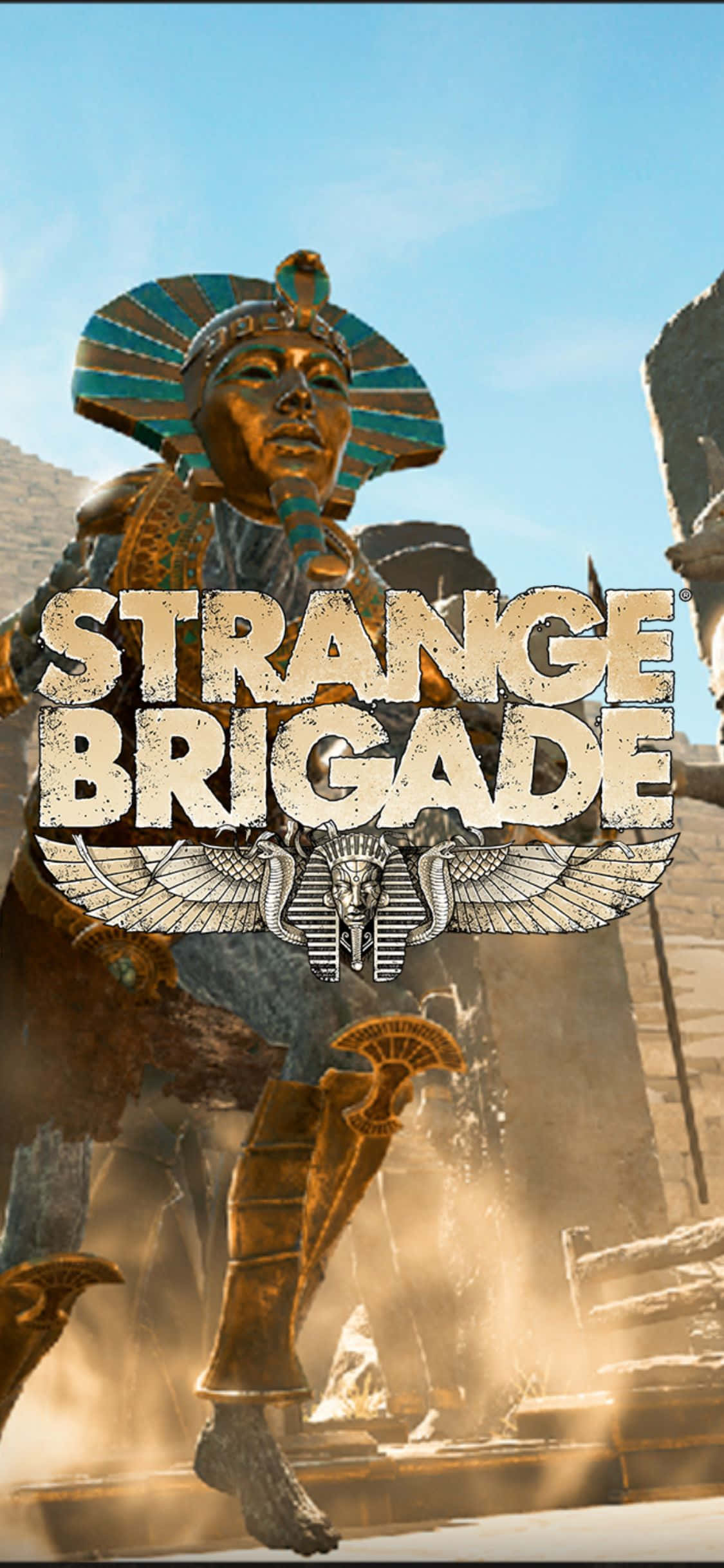 Farao Groot Piramide Van Bes iPhone X Strange Brigade Agtergrond Muurpapier