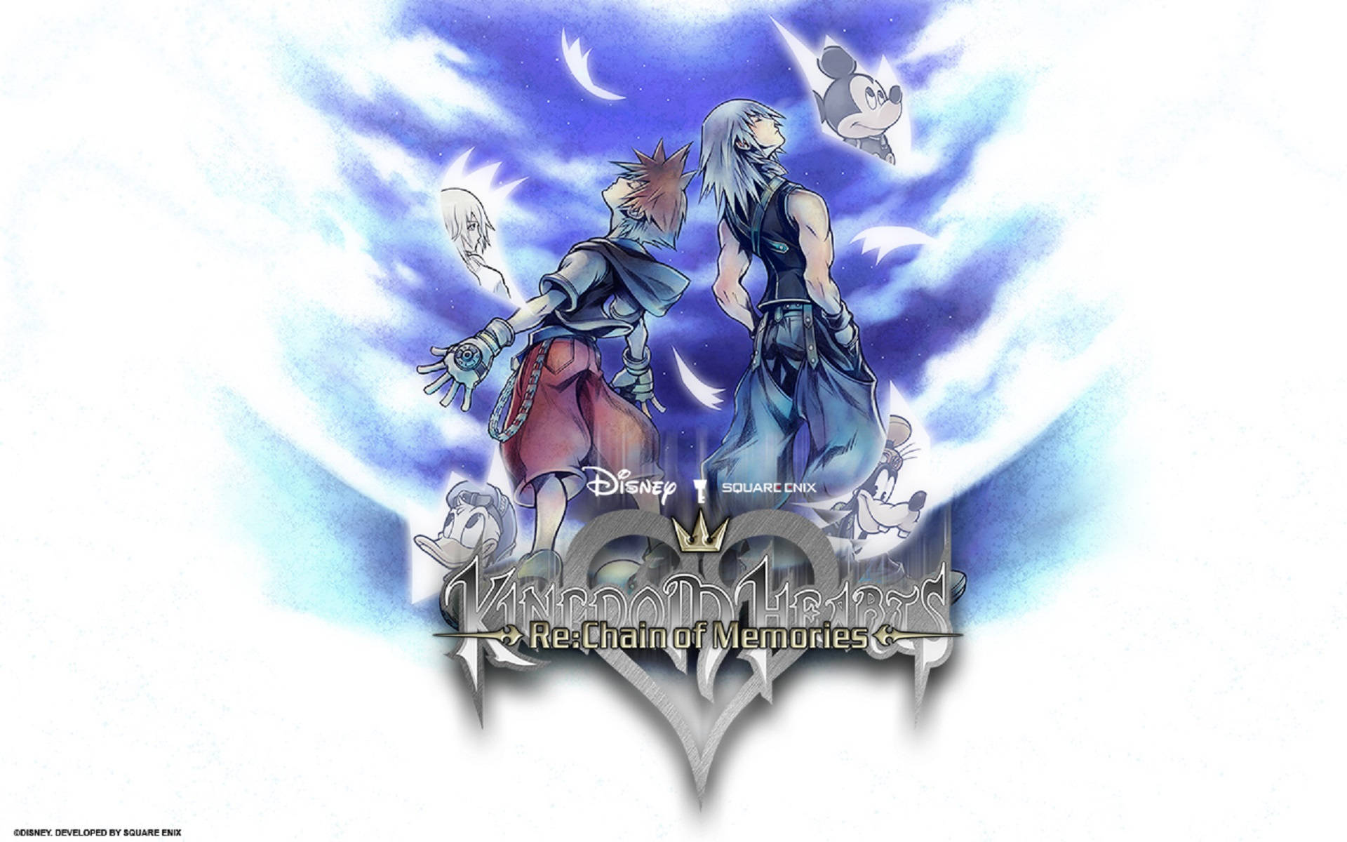 Fassinerende Karakters Met Kingdom Heart-logo