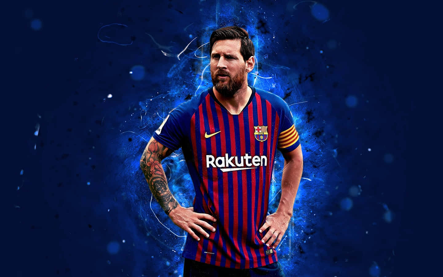 FC Barcelona Sokker Groot, Lionel Messi Muurpapier