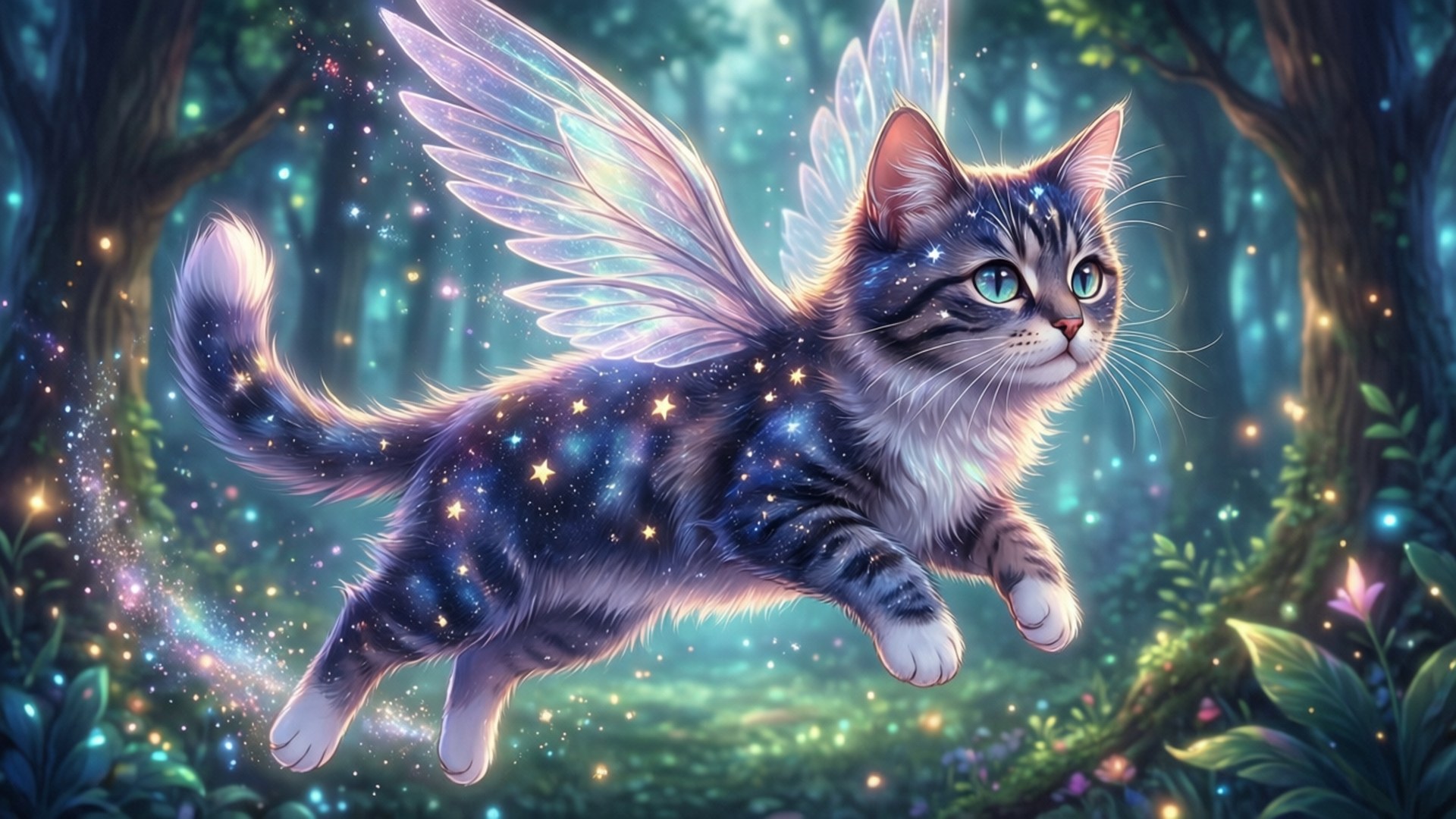 Feërie Kat Muurpapier