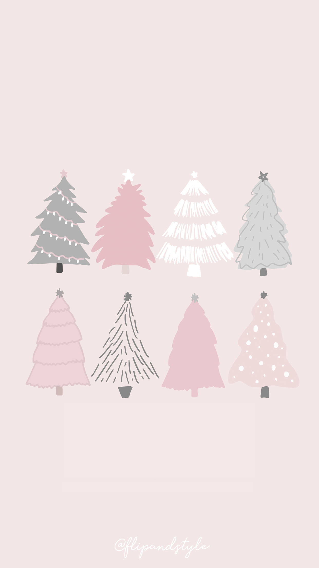 Feestelike Elegansie met Preppy Kersfees-tema Muurpapier