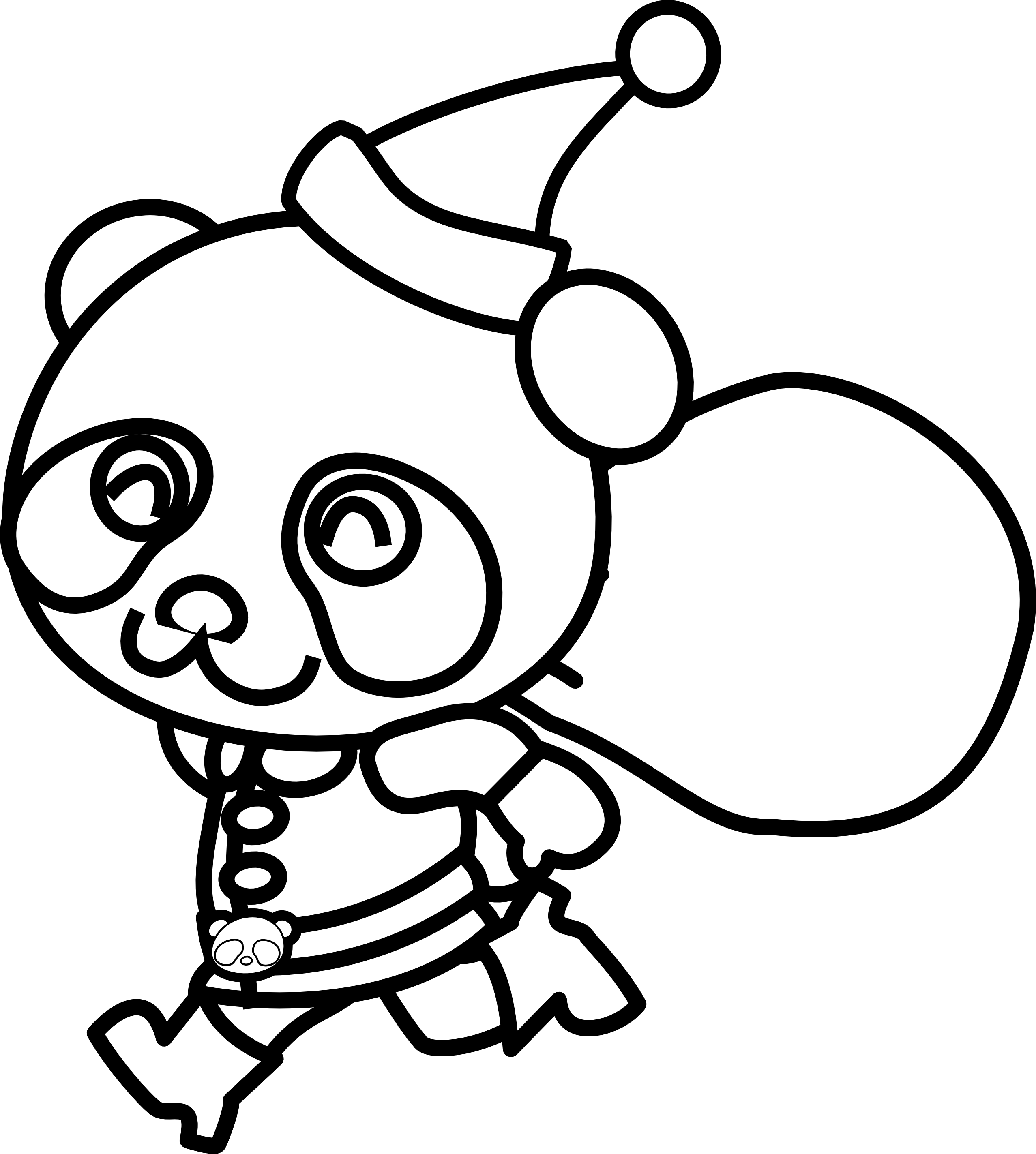 Feestelike Pandi-Kleurblad Muurpapier