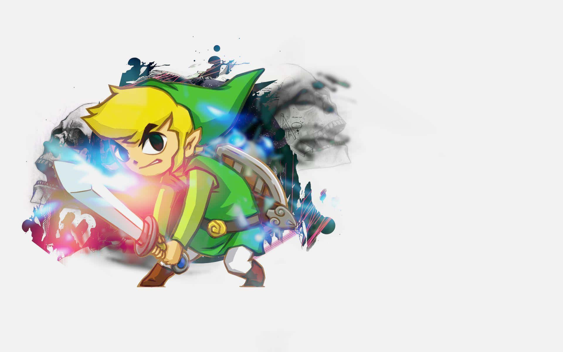 Felle Toon Link Muurpapier