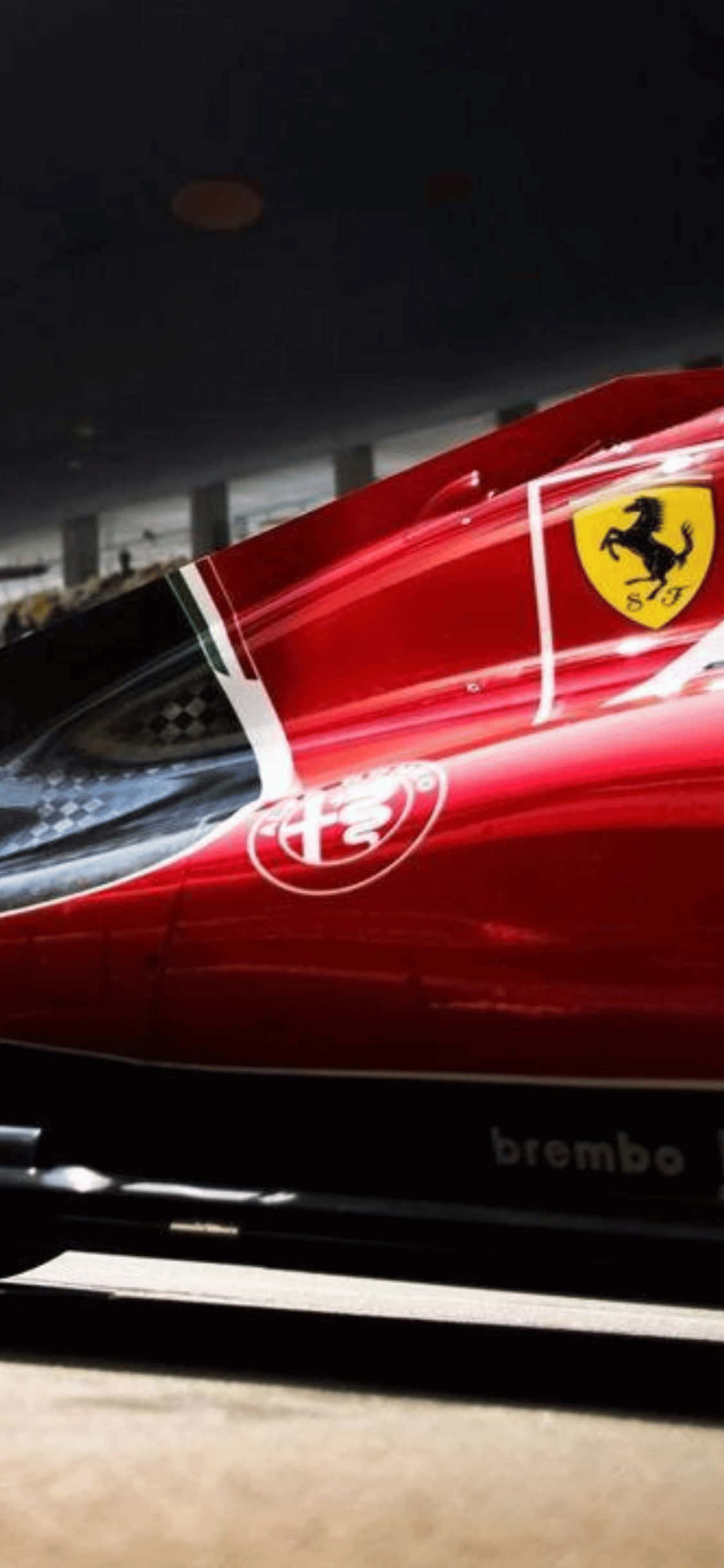 Ferrari In Sy iPhone Xs F1 2018 Agtergrond Muurpapier