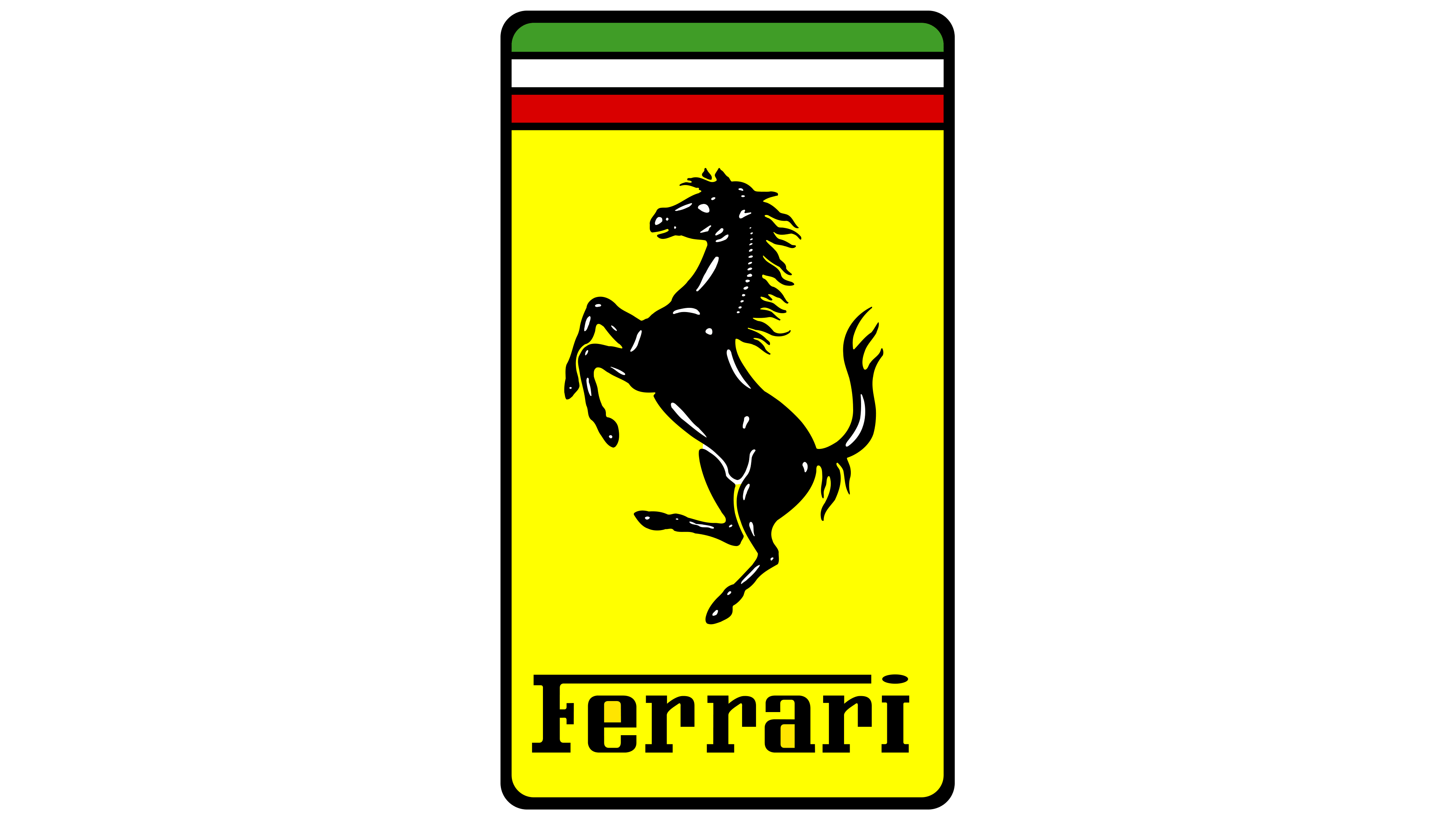 Ferrari-logo met Springende Perd Muurpapier