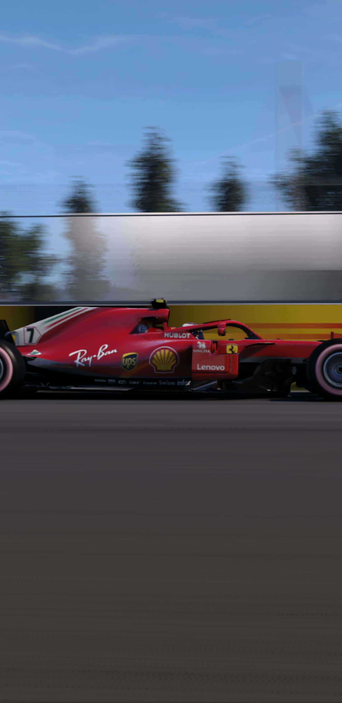 Ferrari SF71H Renmotor Pixel 3xl F1 2018 Agtergrond Muurpapier