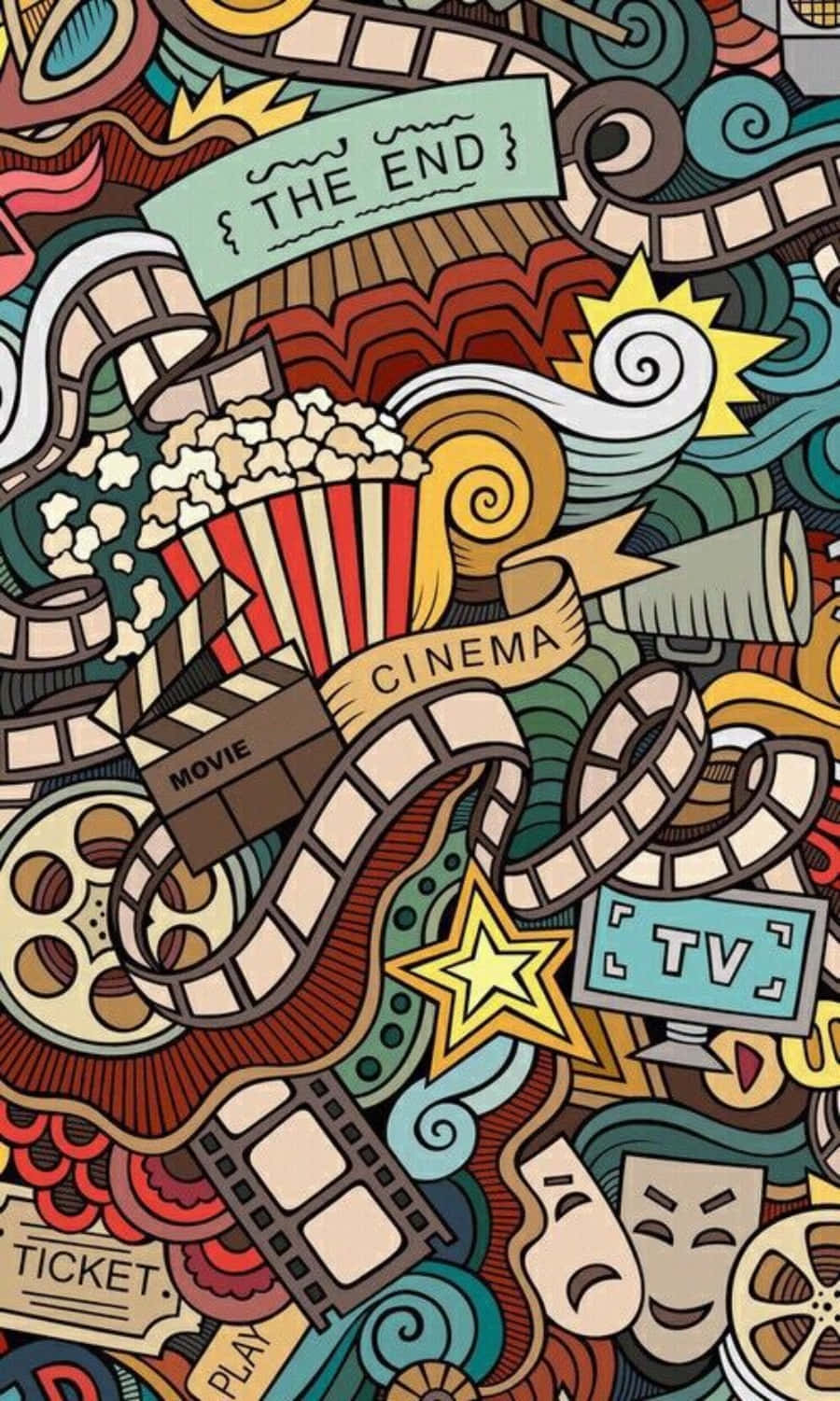 Film prente Muurpapier