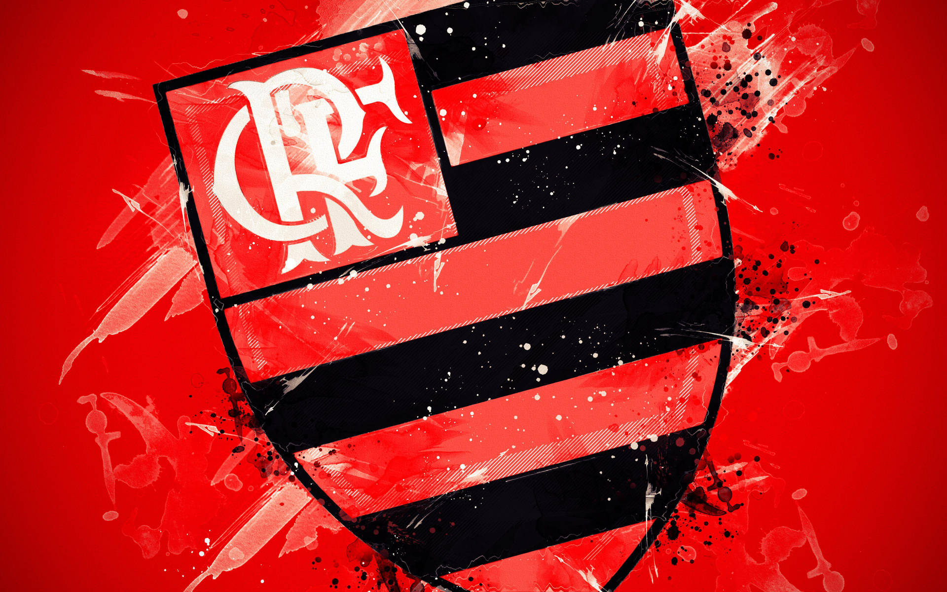 Flamengo FC Gespatte Embleem — Sokker GIF Muurpapier