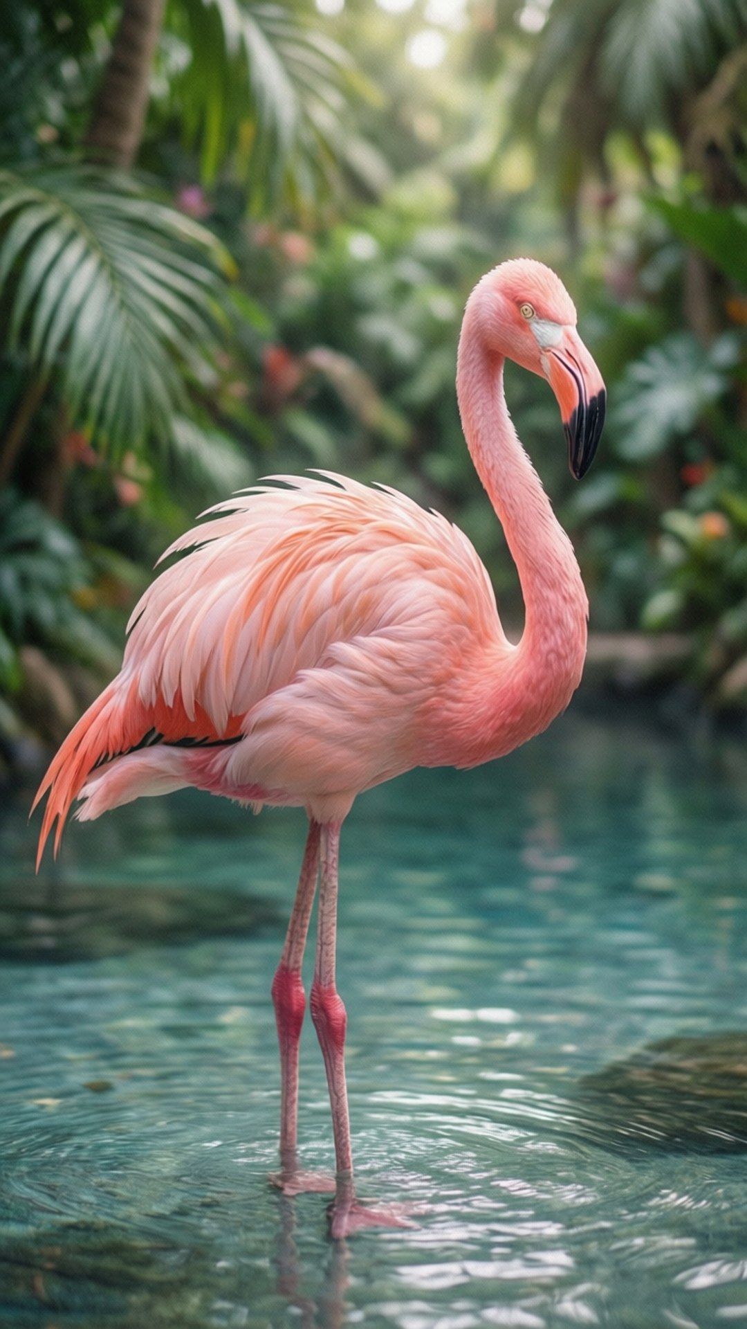 Flamingo Droom Pienk Muurpapier