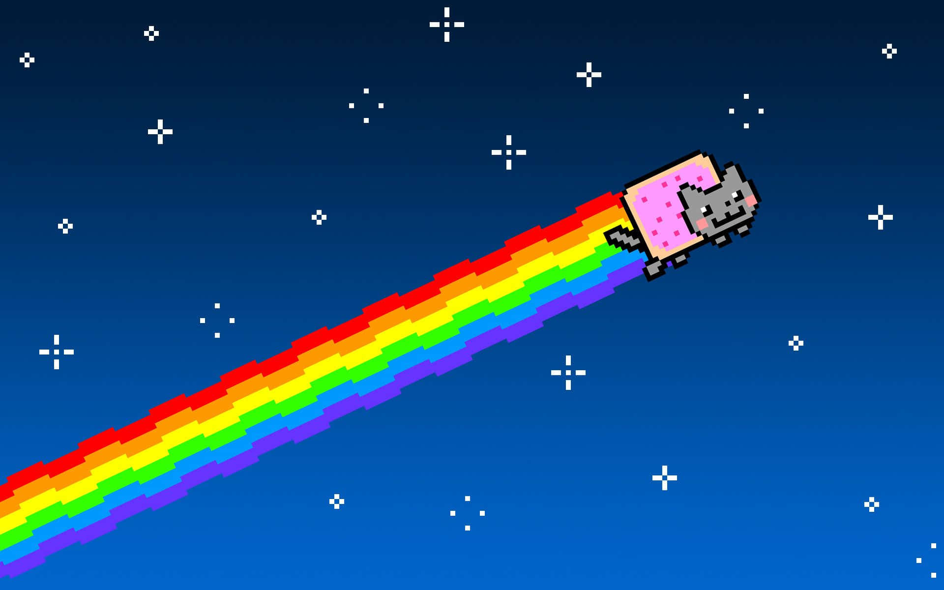Flappy Nyan-sterrestelselkat Muurpapier