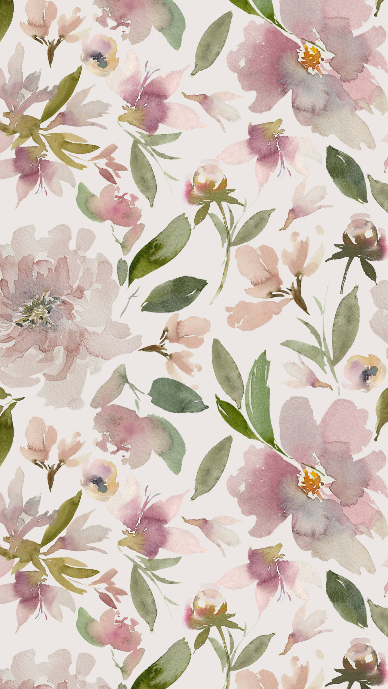 Floraal Klassieke Ontwerp Foon Muurpapier