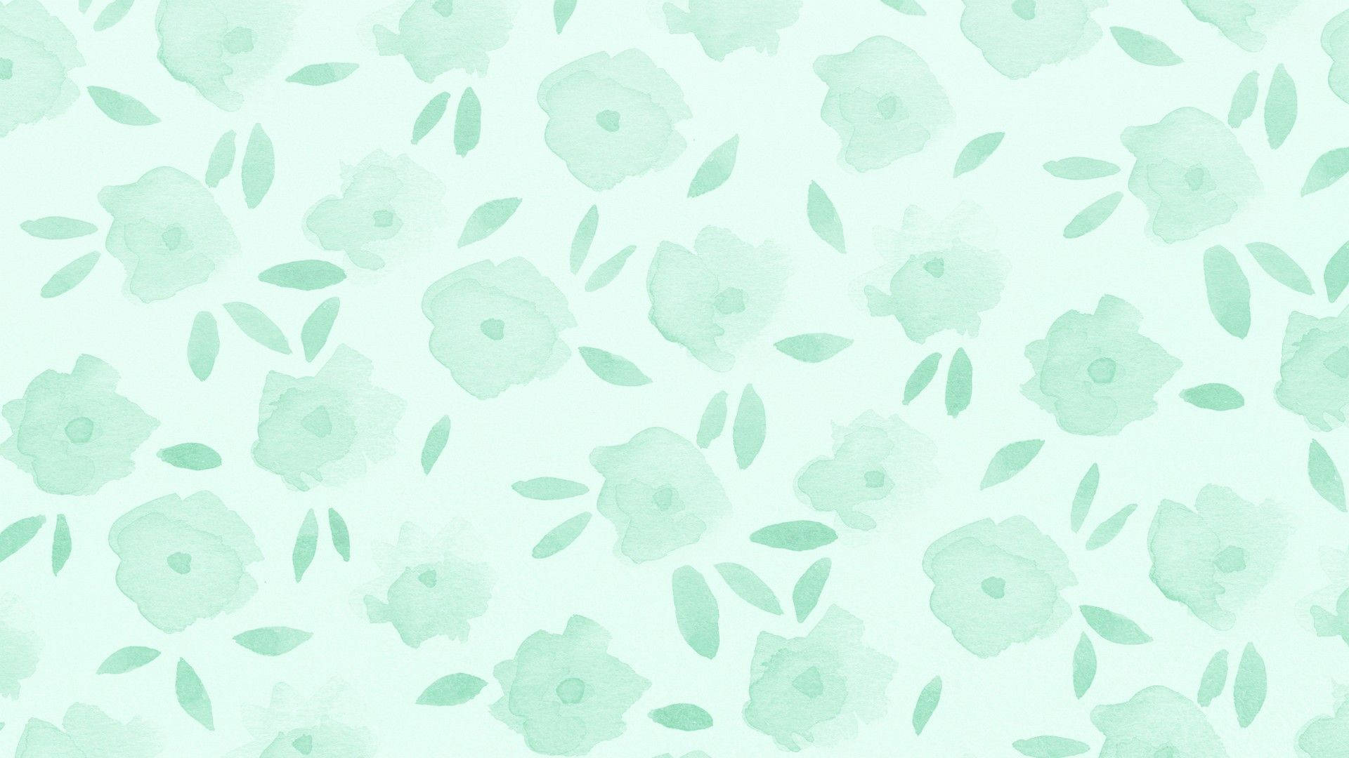 Florale Saliegroen Estetika Muurpapier