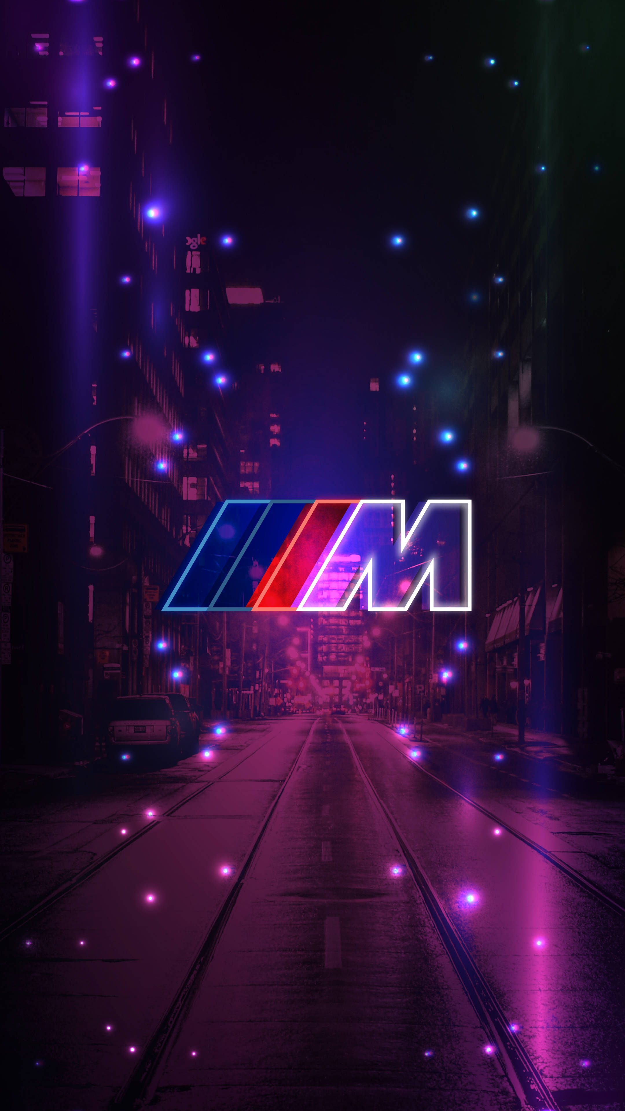 Fonkelende Pers Pad BMW M-Logo Muurpapier