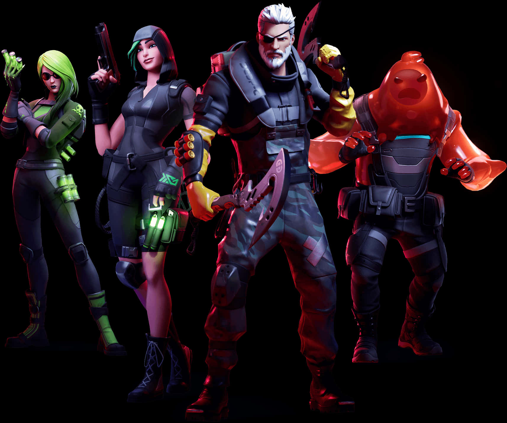Fortnite Karakters Vertoon Muurpapier