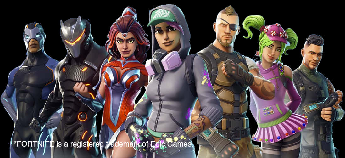 Fortnite Karakter Opstelling Muurpapier