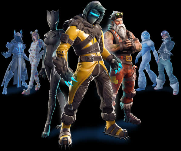 Fortnite Karakter Velvertoning Muurpapier