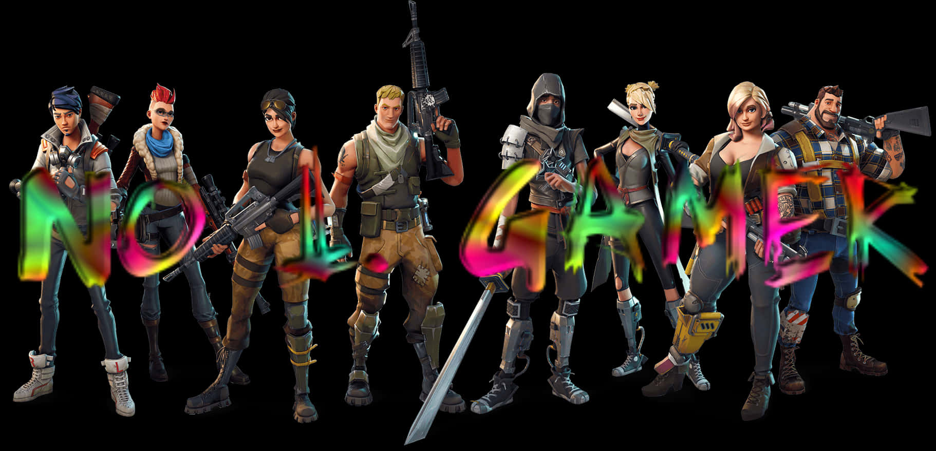 Fortnite Karakters Nie-speler Grafika Muurpapier