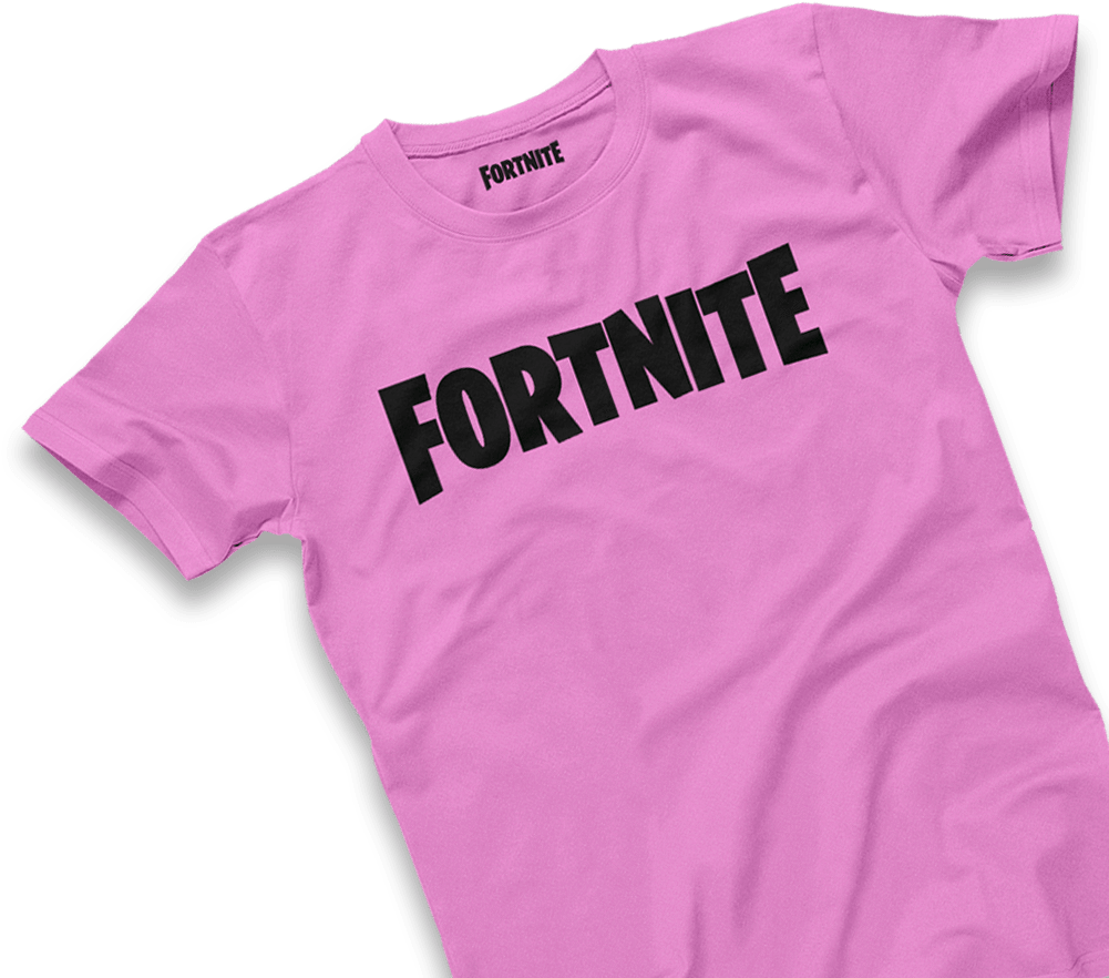 Fortnite-logo Pienk T-hemp Muurpapier