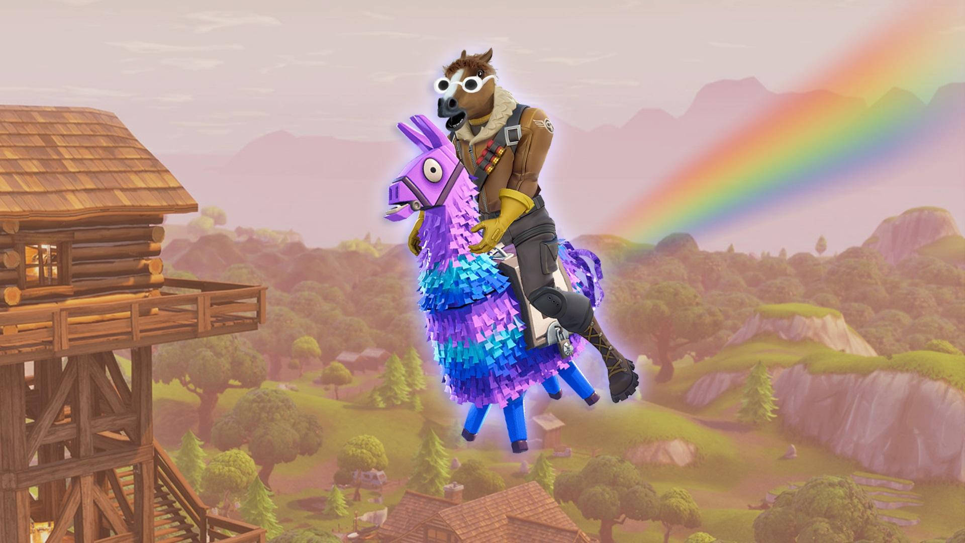 Fortnite Meme Ponytjie Ry Muurpapier