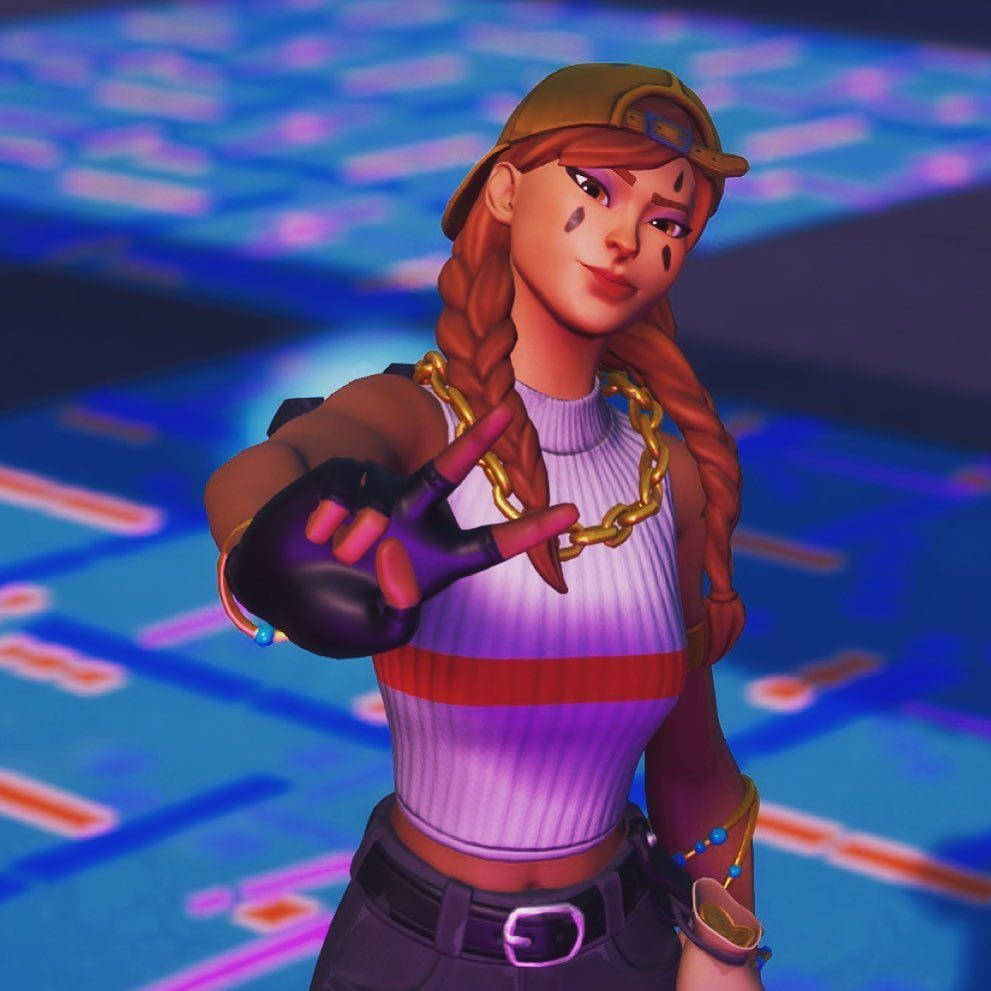 Fortnite PFP Cool Aura Vredesteken Muurpapier