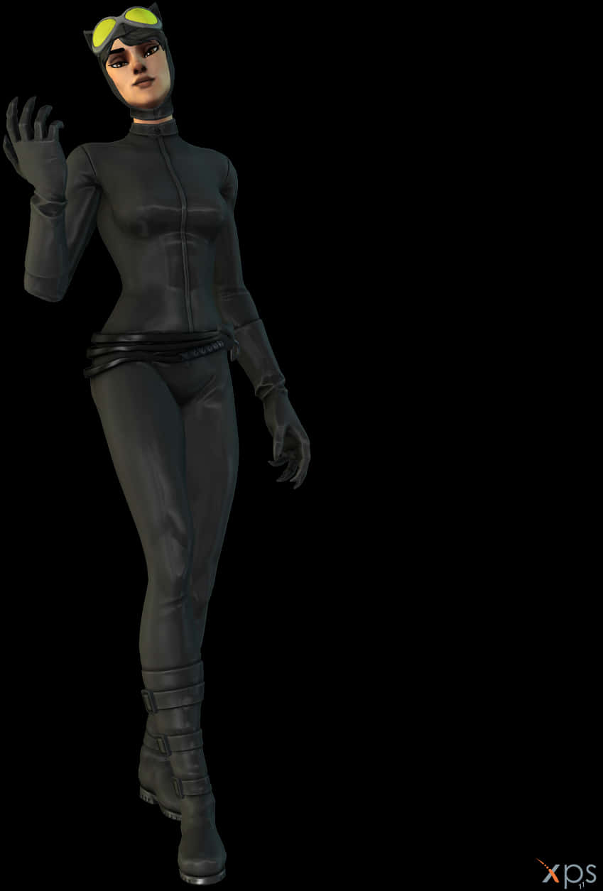Fortnite Vroulike Karakter Stealth Posisie Muurpapier