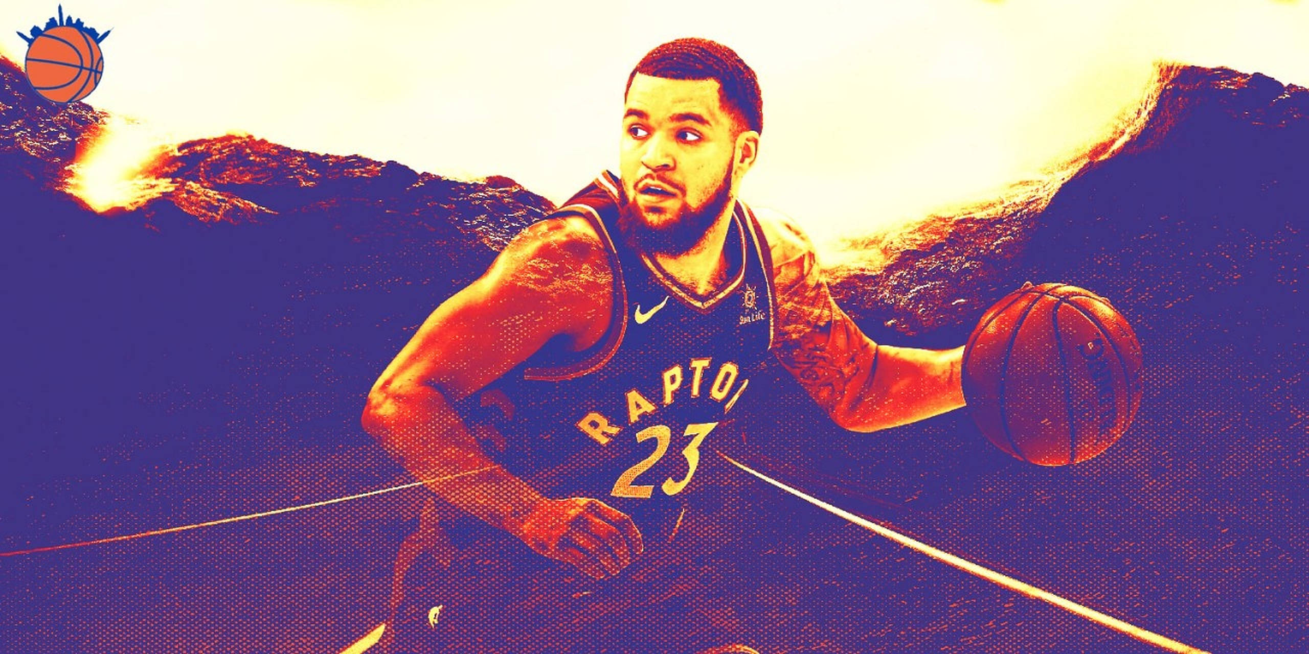 Fred Vanvleet Pers Kuns Muurpapier