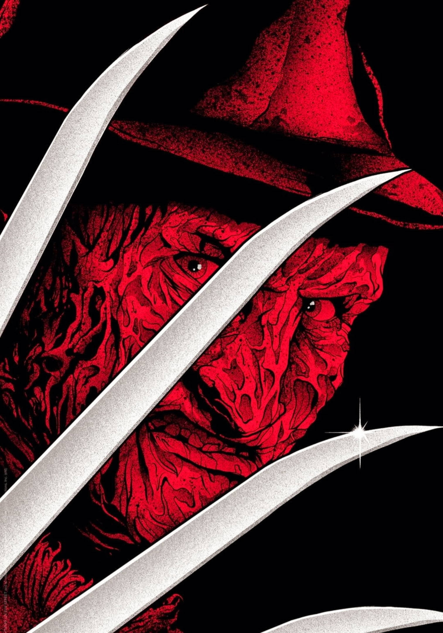 Freddy Krueger Sharp Blades Muurpapier