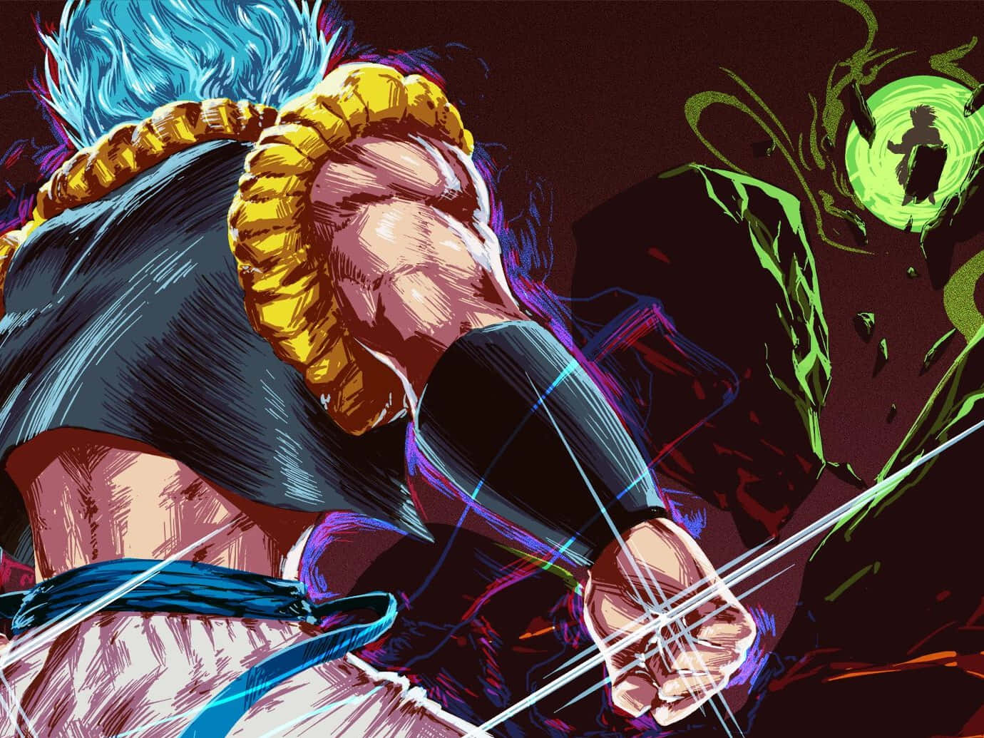 Frieza en Goku veg teen Broly in die opwindende aksie van Dragon Ball Super: Broly Muurpapier