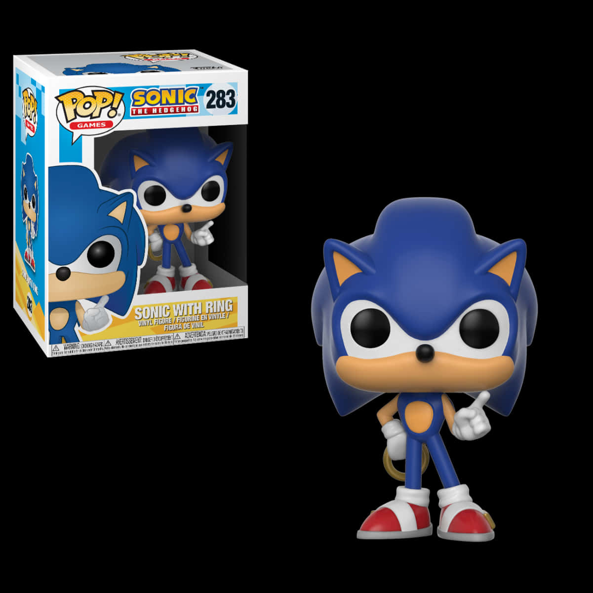 Funko Pop Sonic-met-Ring-figuur Muurpapier