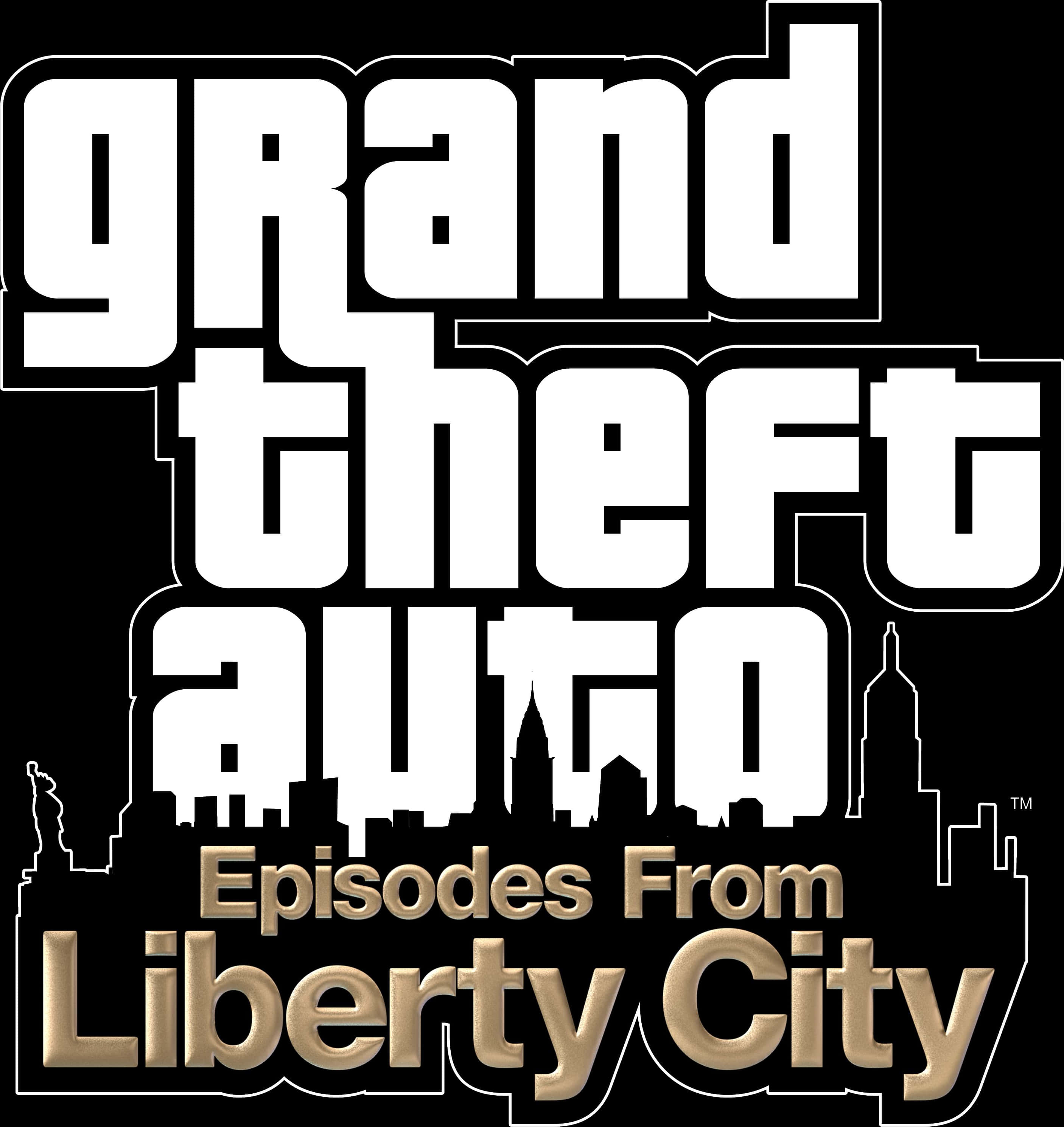 G T A Episodes From Liberty City-logo Muurpapier