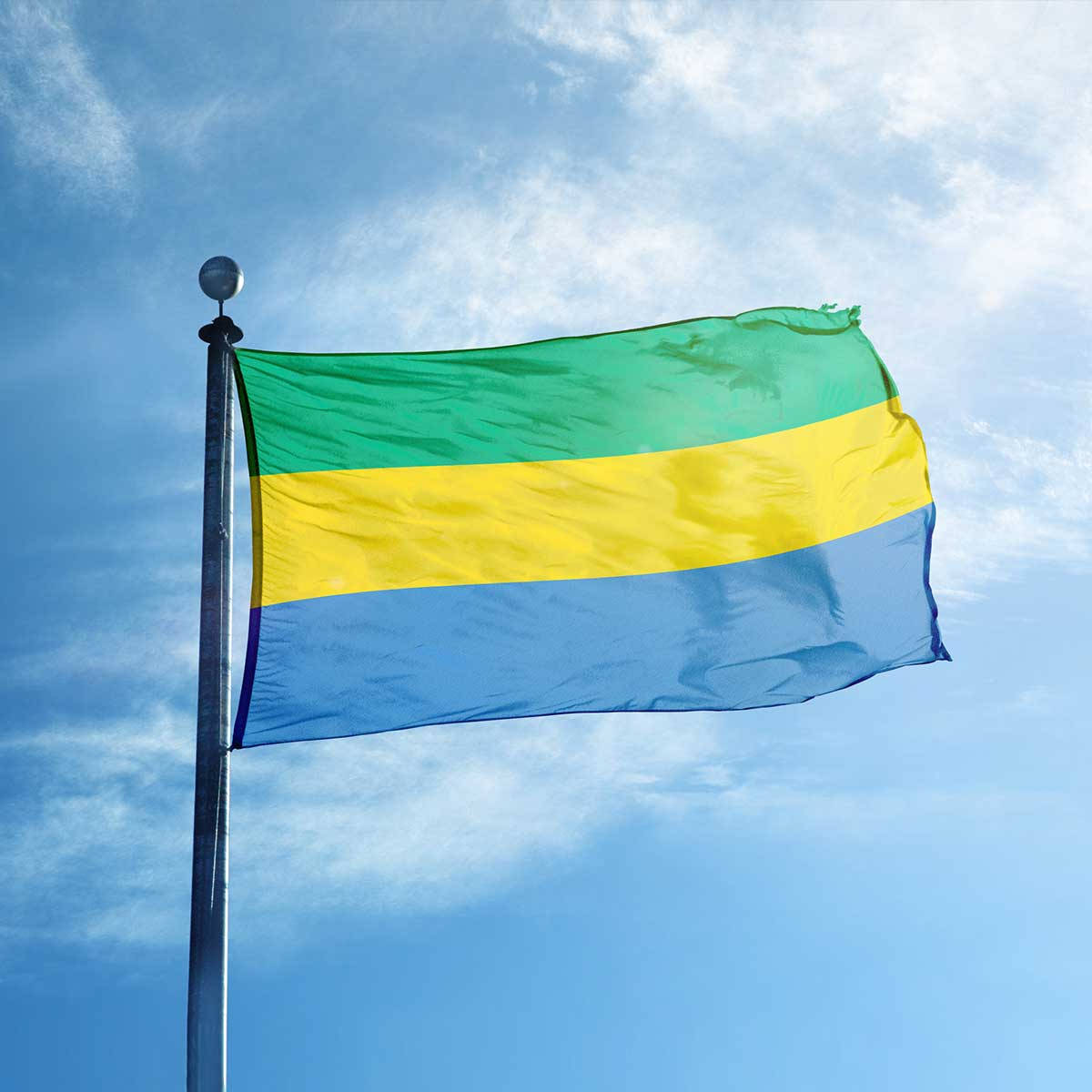 Gaboen Vlag Teen Volle Mas Muurpapier