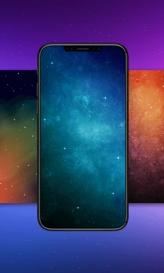 Galaxy Apple Slimfoon iPhone XS OLED Agtergrond Muurpapier