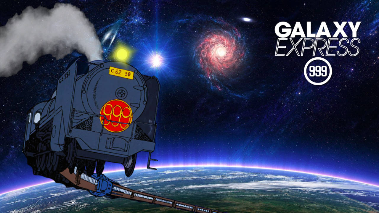 Galaxy Express 999 verby die Aarde Muurpapier