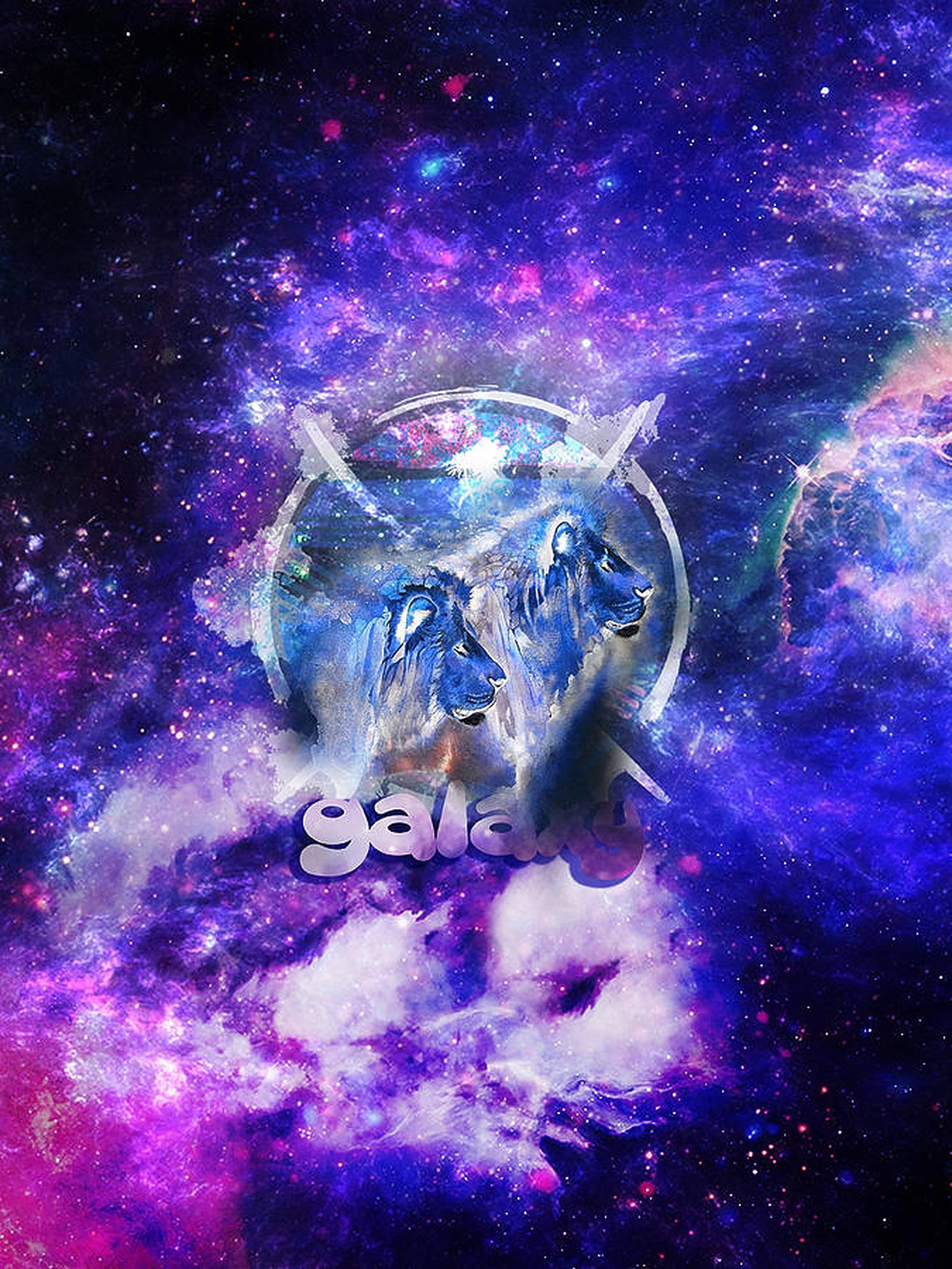 Galaxy Leeu Grafika Muurpapier