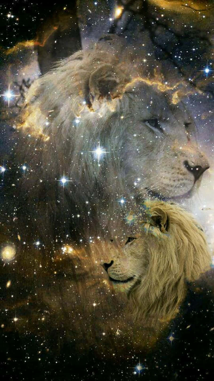 Galaxy Lion agtergrond Muurpapier