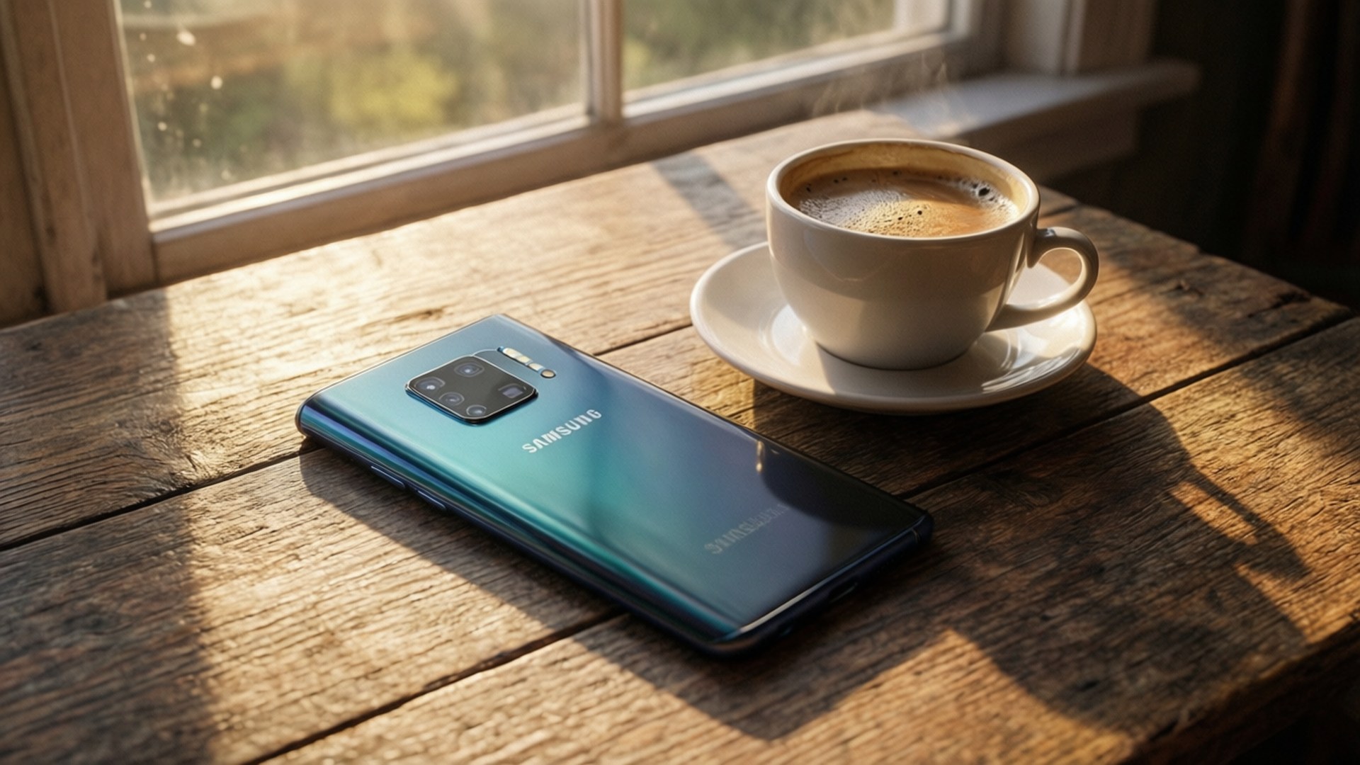 Galaxy S10 Oggendkoffie Muurpapier