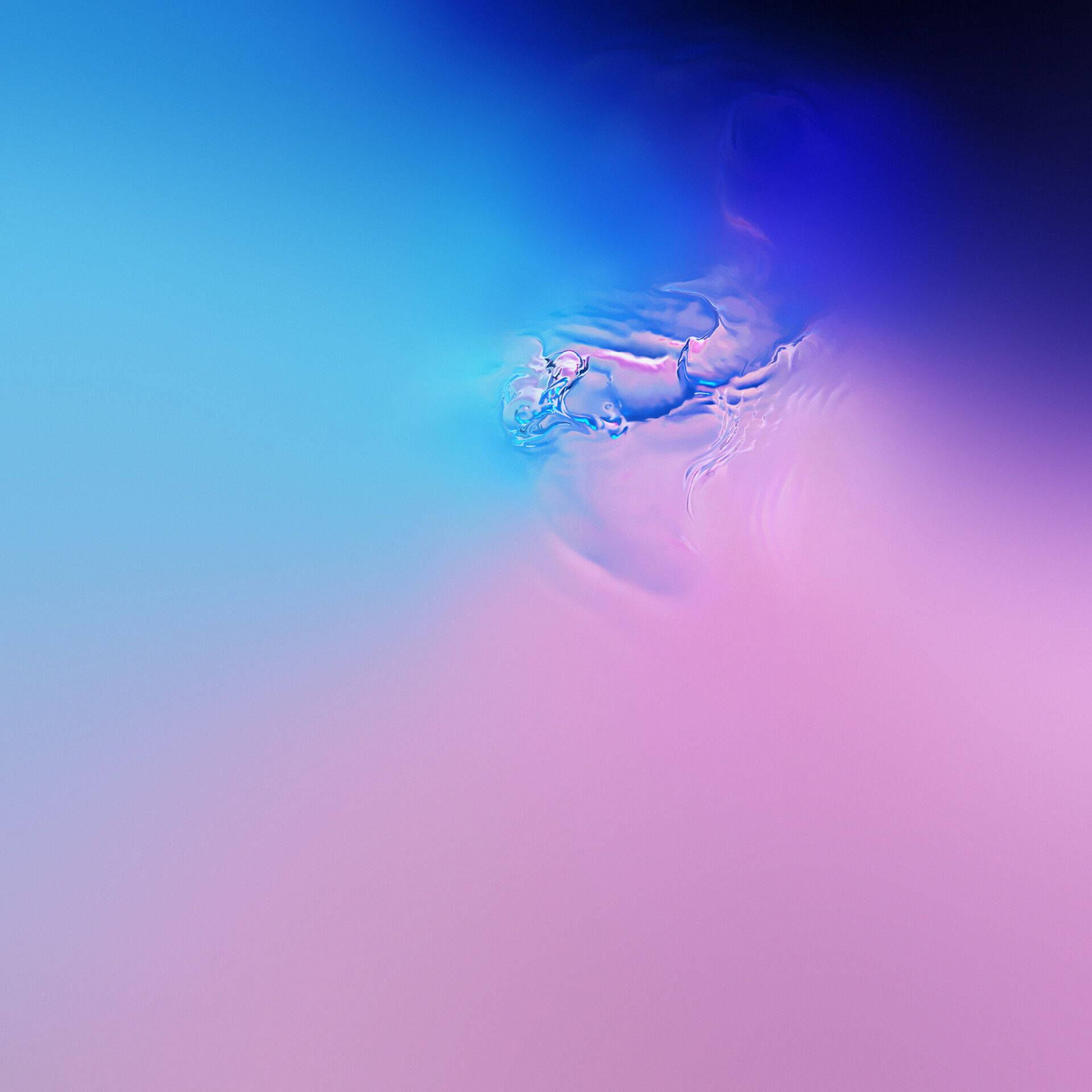 Galaxy S10 Pienk en Blou Water Muurpapier