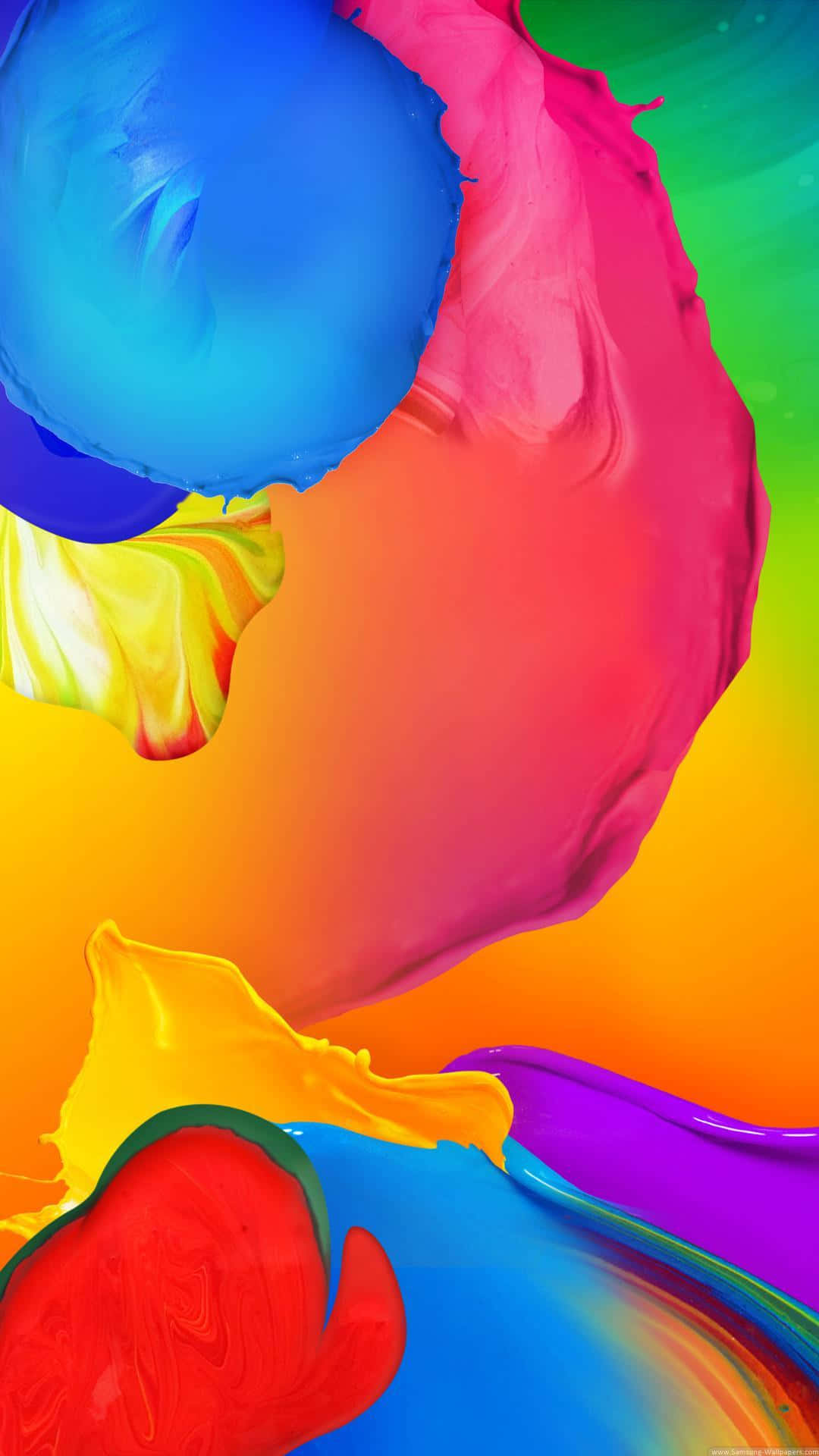 Galaxy S5 Abstrakte Verfspatsel Muurpapier
