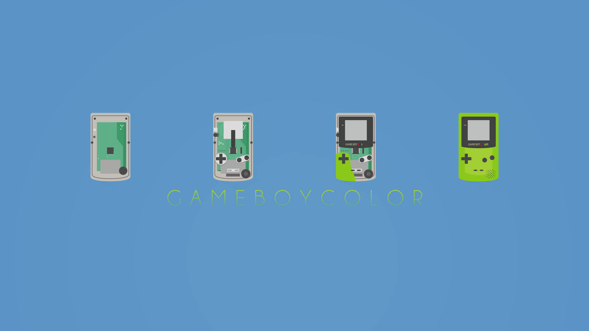 Game Boy Color Stap-vir-stap Konstruksie Muurpapier