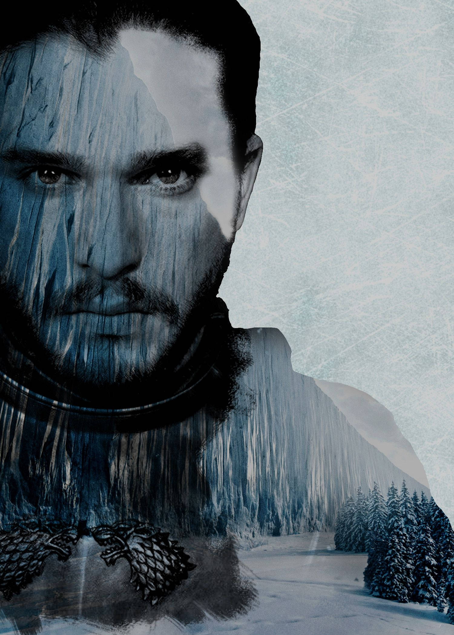 Game of Thrones Seisoen 8 Jon Snow Muurpapier