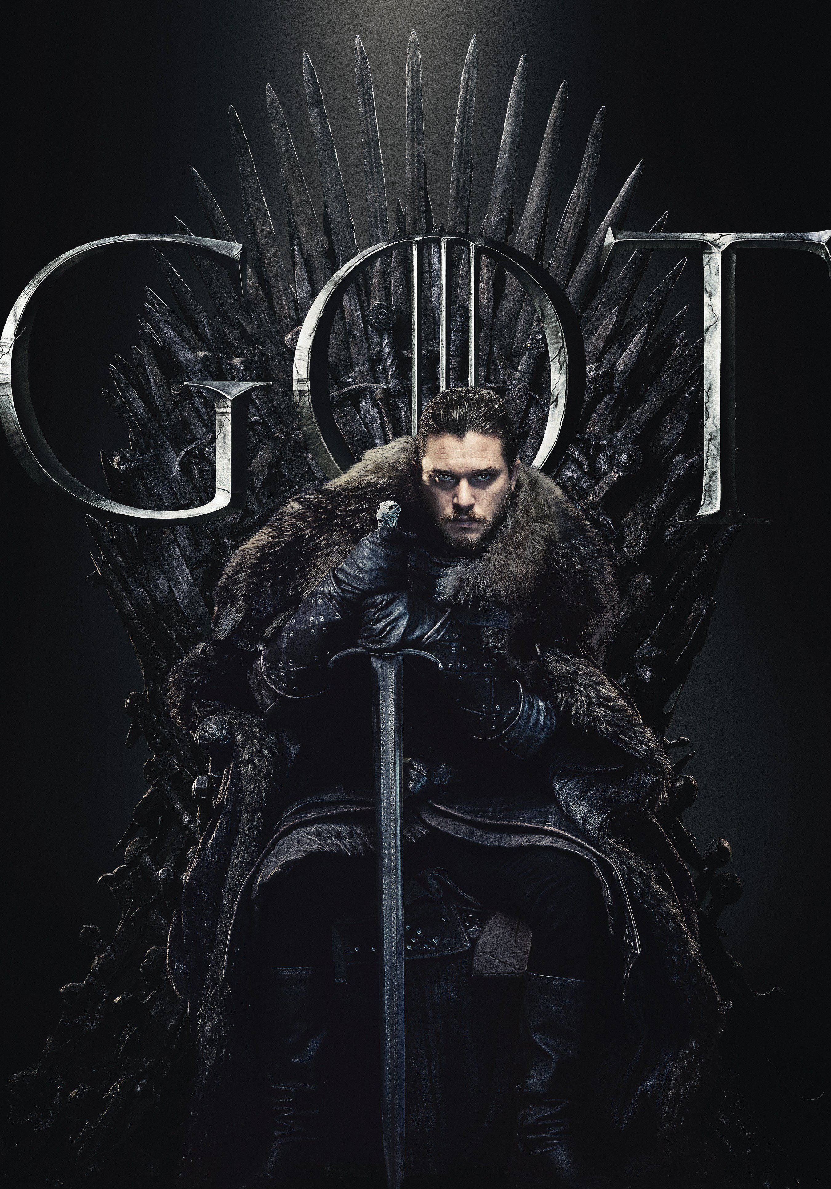 Game of Thrones Seisoen 8 Sneeu Troon Muurpapier