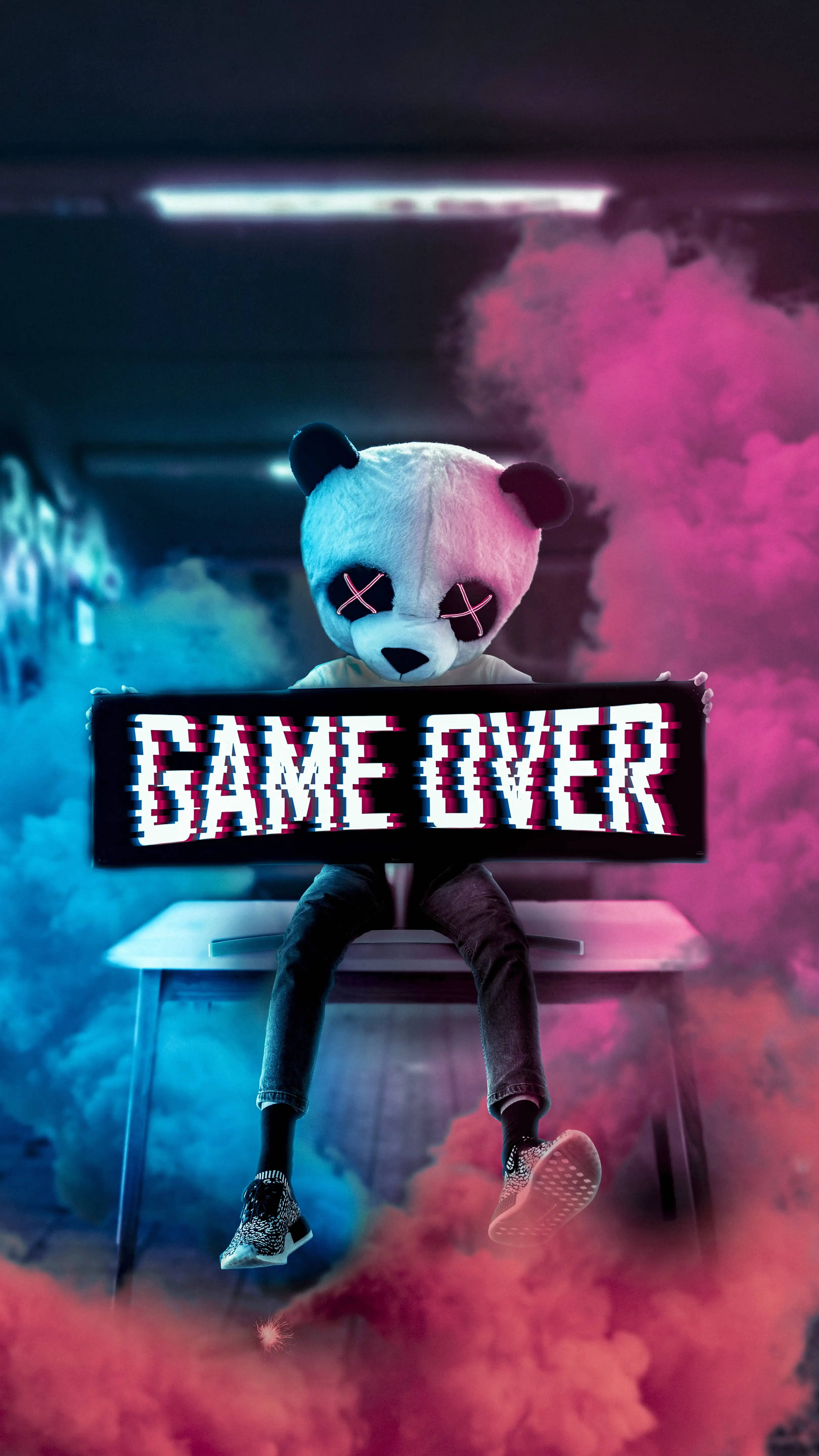 Game Over 8K Speletjie Muurpapier