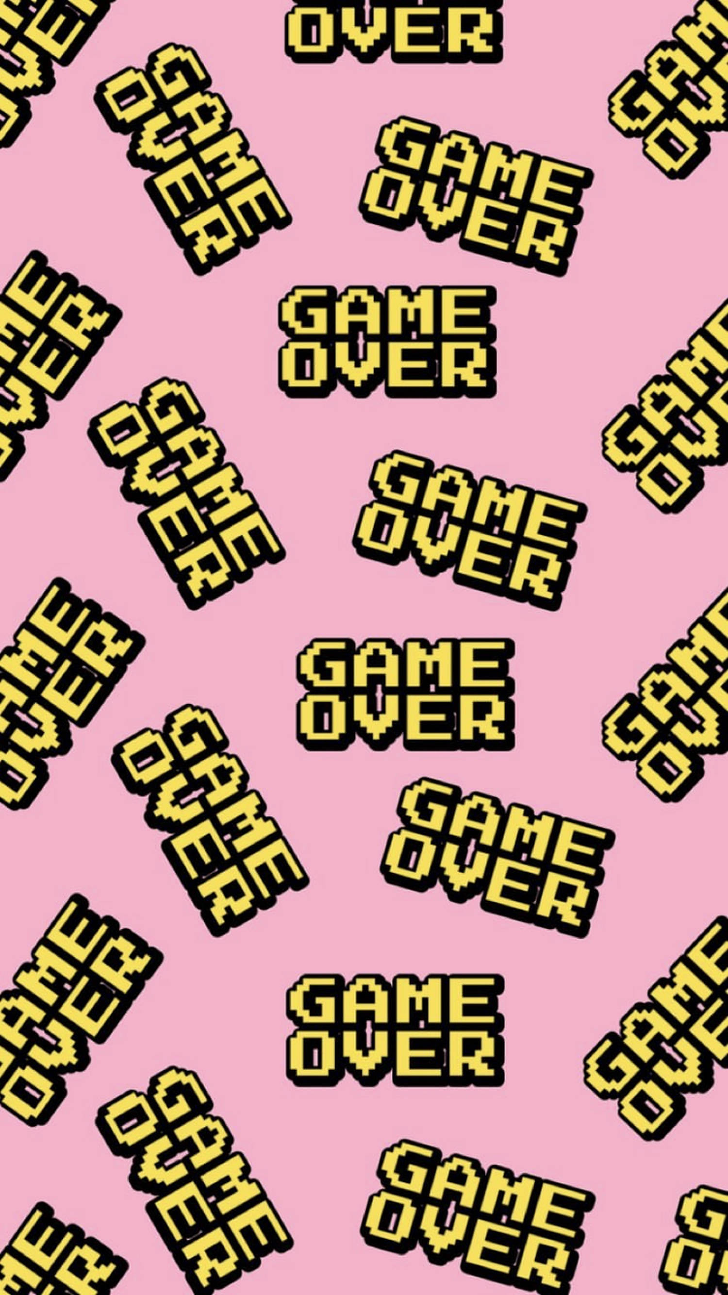 Game Over Estetiese Woorde Muurpapier