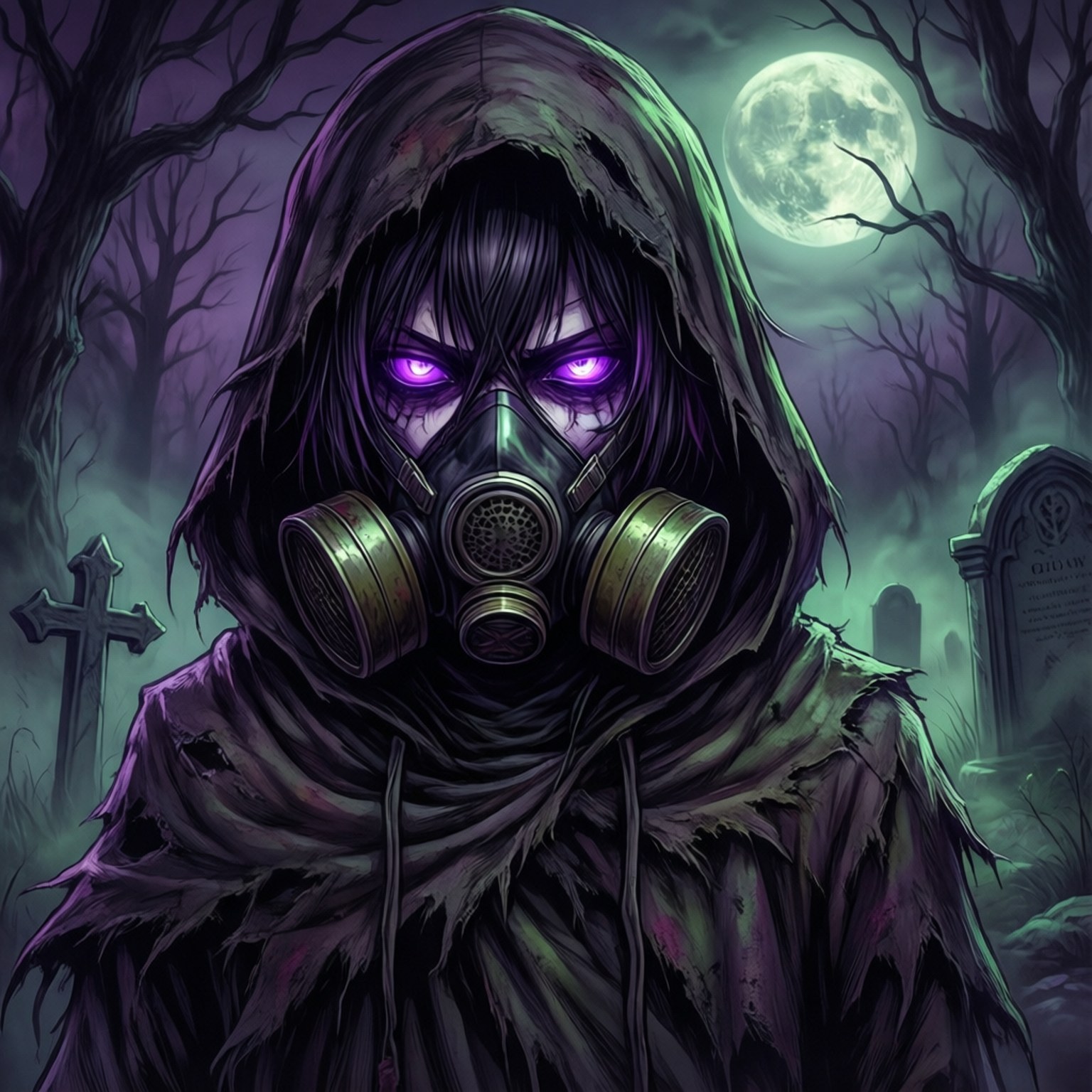Gas Mask Spook Muurpapier
