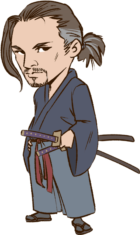 Geanimeerde Samurai Karakter Muurpapier