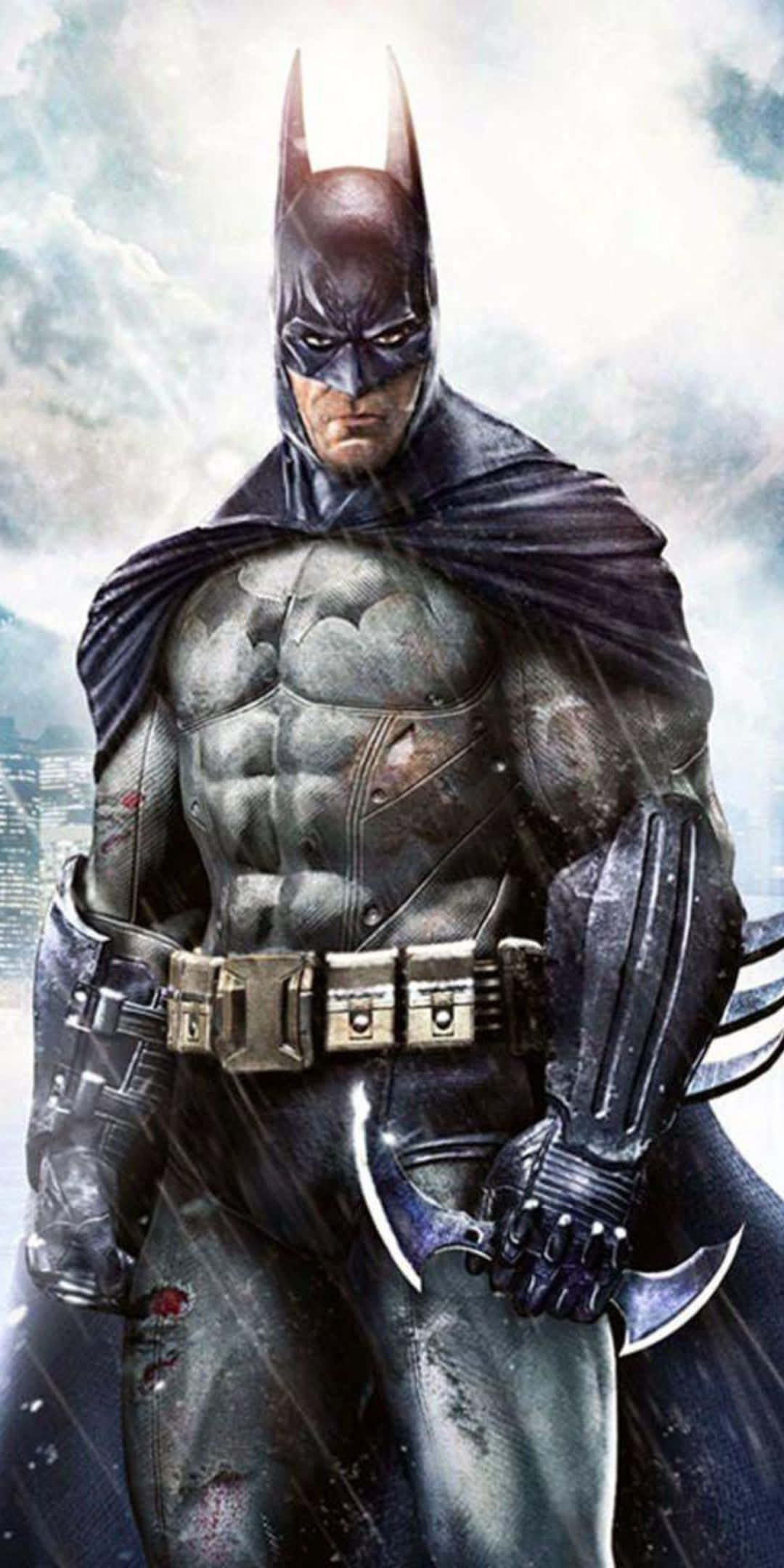 Geanimeerde Superheld Knipkuns Batman Arkham City Agtergrond Muurpapier